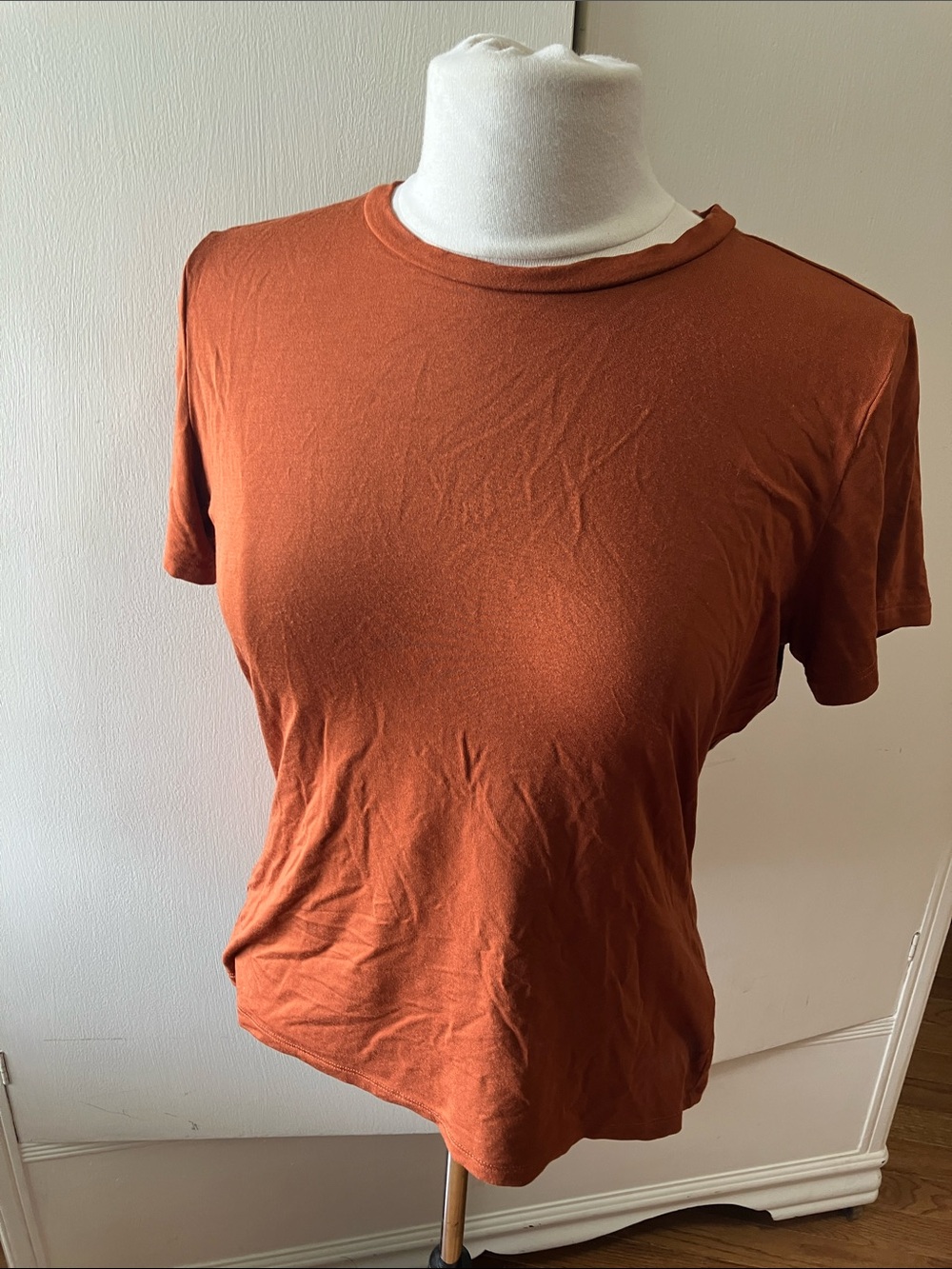 Alex Marie Short Sleeve Crewneck Tee in Burnt Orange